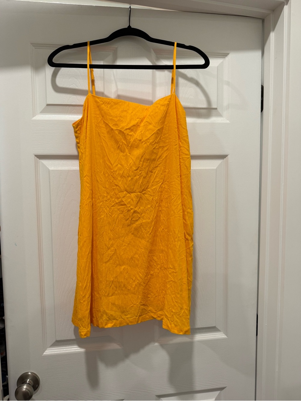 Orange/Yellow Spaghetti-Strap Slip Dress
